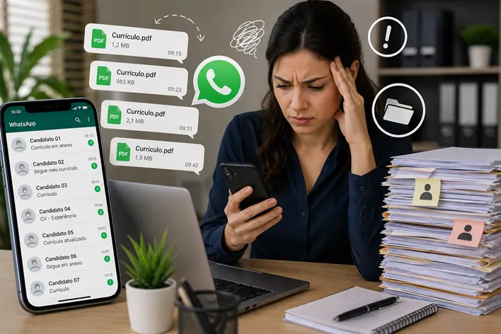 O problema de receber currículos no WhatsApp da empresa