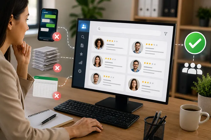 Triagem de currículos sem planilhas e WhatsApp