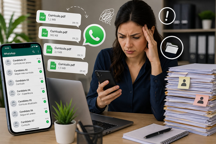 O problema de receber currículos no WhatsApp da empresa