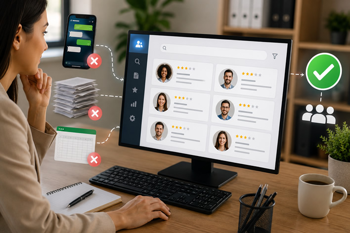 Triagem de currículos sem planilhas e WhatsApp